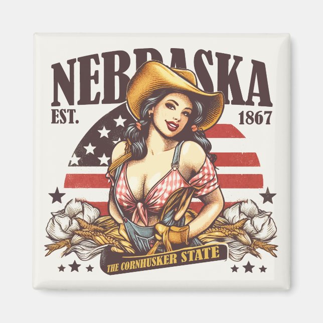 Íman Nebraska The Cornhusker State (Frente)
