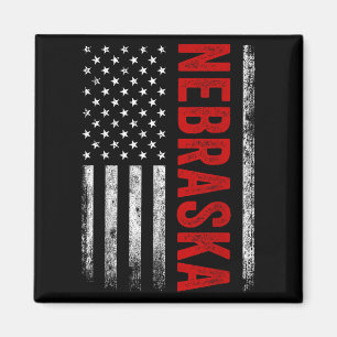 Íman Nebraska Vintage Eua Flag Retro For Men Wo