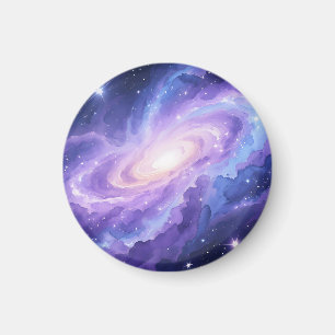Íman Nebulosa de Galáxia Espiral Roxa Redemoinho Cósmic