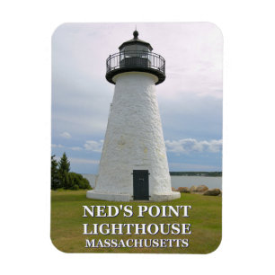 Íman Ned's Point Lighthouse, Massachusetts Photo Magnet