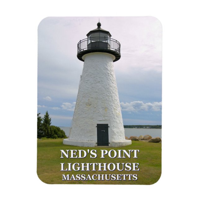 Íman Ned's Point Lighthouse, Massachusetts Photo Magnet (Vertical)