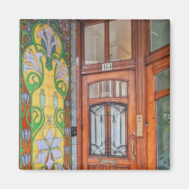 Íman Neerlandês Art Nouveau Door Magnet (Frente)
