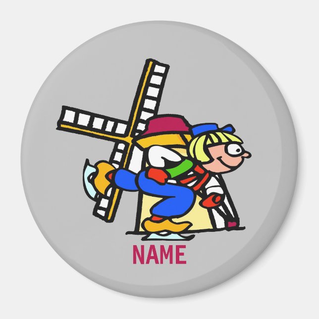 Íman Neerlandês Ice Skating, adicione nomes (Frente)