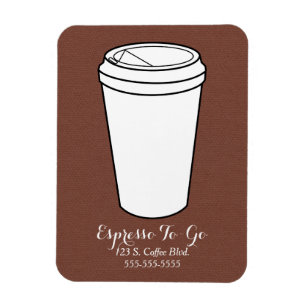 Íman Negócio de espresso para viagem ferrugem flanela f