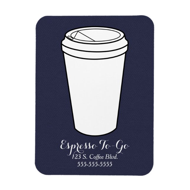 Íman Negócio de espresso para viagem flanela falsa à me (Vertical)