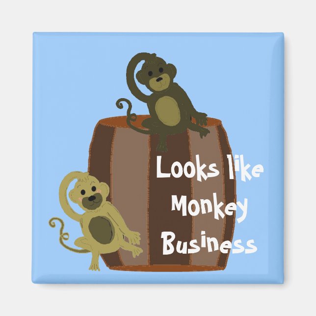 Íman Negócios de Barril de Macaco (Frente)