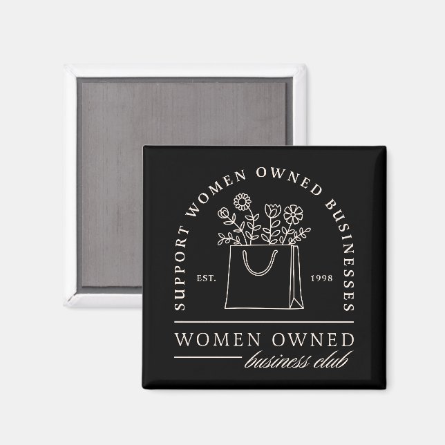 Íman Negros de apoio ao clube empresarial de mulheres (Front/Back)