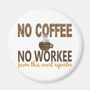 Íman Nenhum café nenhum repórter de corte de Workee