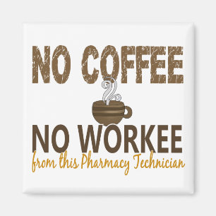 Íman Nenhum café nenhum técnico da farmácia de Worke