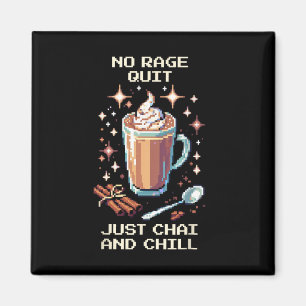 Íman Nenhum Design de Gamer de Arte Pixel Chai Chill Sa