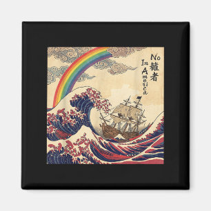 Íman Nenhum Rei na América Japonesa Ukiyo-e Arco-íris L
