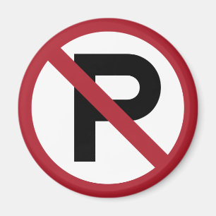 Íman Nenhum sinal do símbolo do estacionamento
