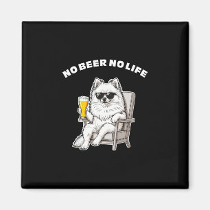 Íman Nenhuma Cerveja Nenhuma Vida Pomerânia Cachorro En