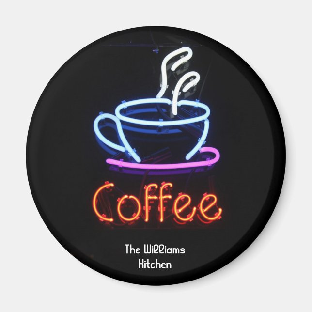 Íman Neon Coffee Sinal Magnet (Frente)