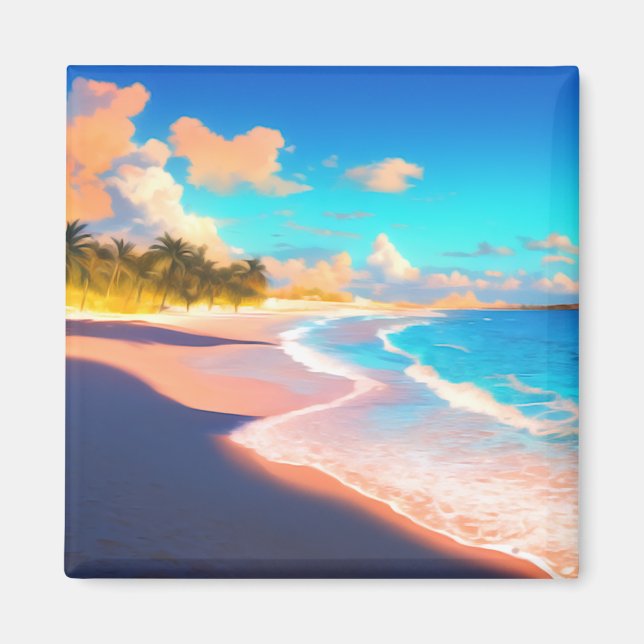 Íman Neon Evening na Praia (Frente)