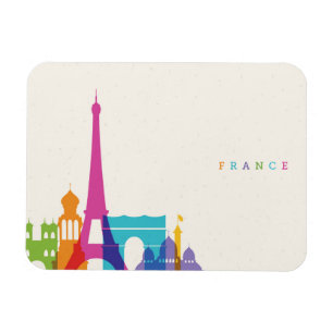 Íman Neon France Skyline