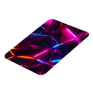 Íman Neon Geométrico Abstrato Futurista Cyberpunk