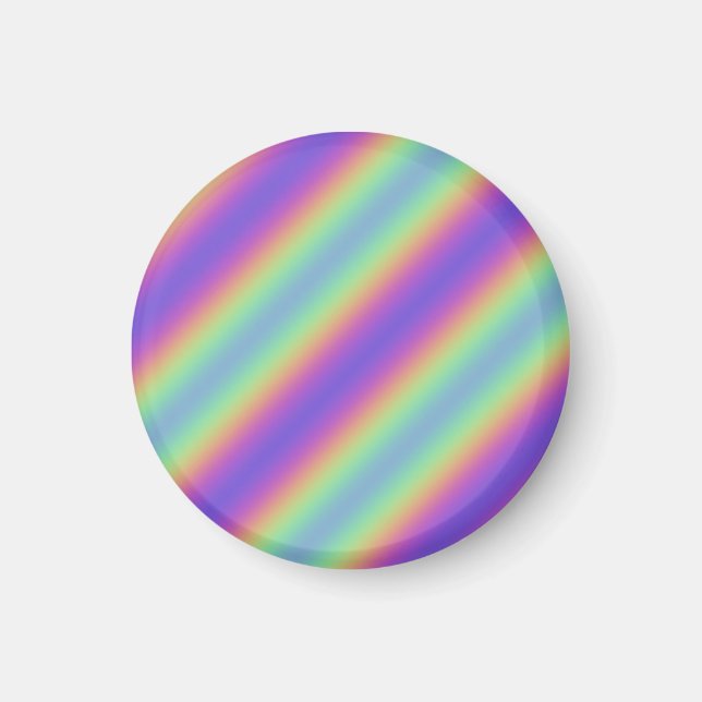 Íman Neon Glow Rainbow Stripe Magnet (Frente)