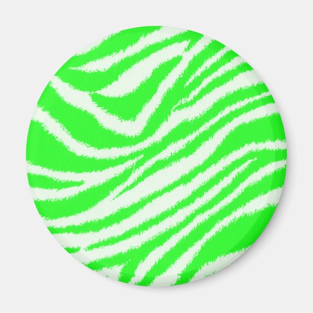 Íman Neon Green Zebra Pattern (Frente)