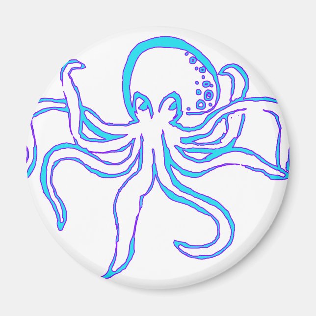 Íman Neon Octopus (Frente)