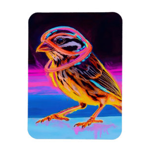Íman Neon Sparrow com Acentos Brilhantes
