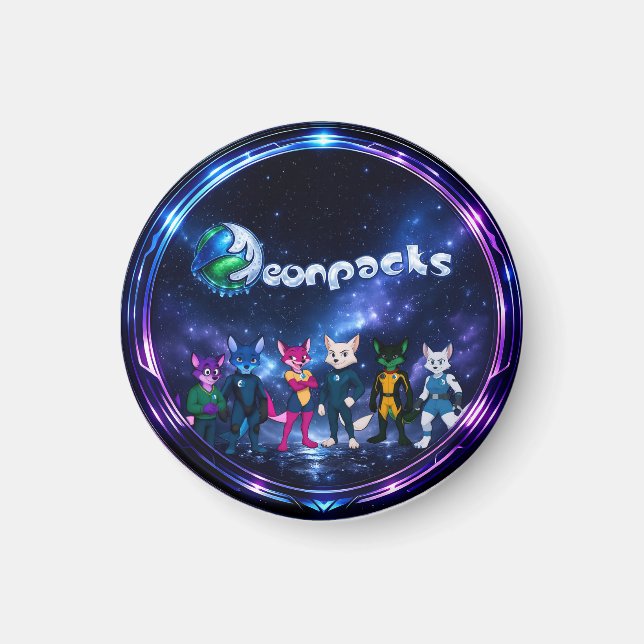 Íman Neonpacks (design circular) (Frente)