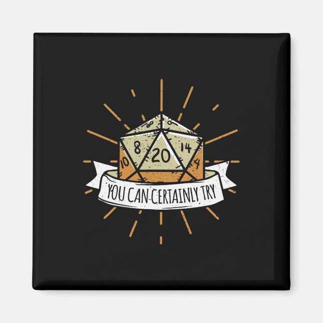 Íman Nerd Jogo de Tabuleiro Dungeon Você Pode Certament (Frente)
