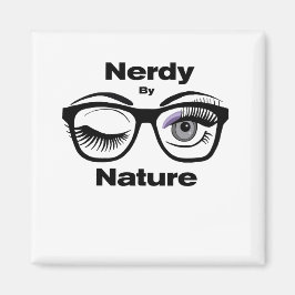 Íman Nerdy pela Nature Funny Geek com Óculos