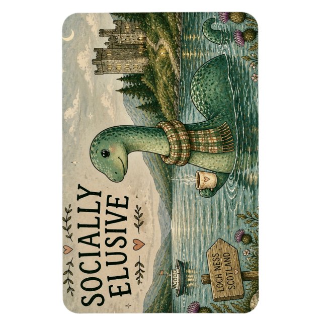 Íman Nessie Esquiva Socialmente Críptico Aconchegante L (Vertical)