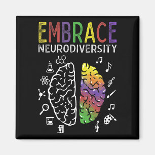 Íman Neurodiversidade Abraça Adhd Autismo Cérebro Asd