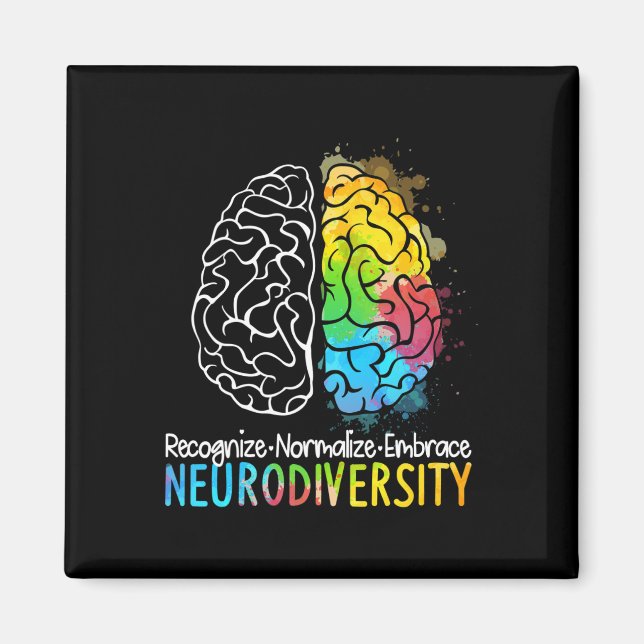 Íman NeuroDiversidade Autismo Espectro Asd Arco-Íris Br (Frente)