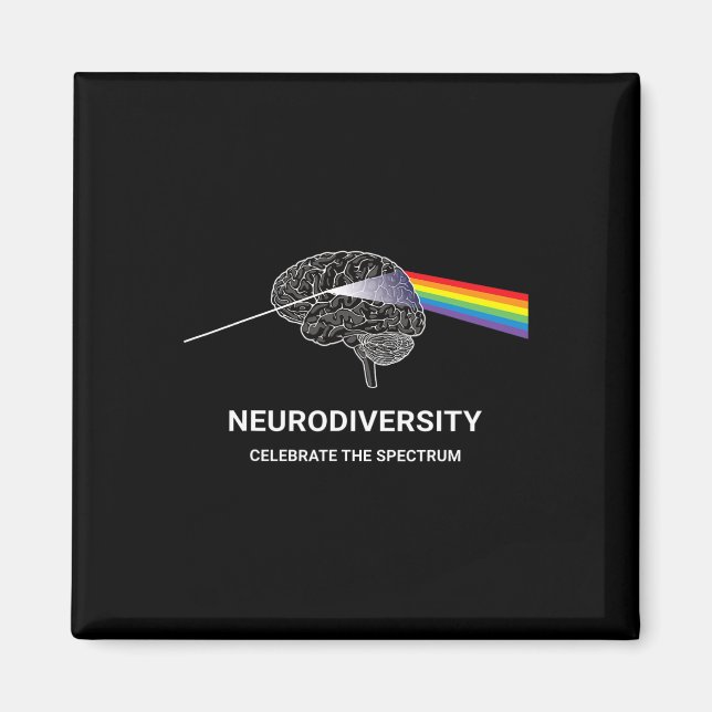 Íman NeuroDiversidade Autismo Espectro Asd Arco-Íris Br (Frente)