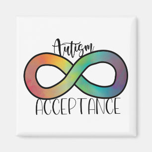 Íman Neurodiversity Autismo Aceitação Arco-Íris Bot