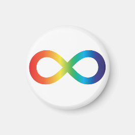Íman Neurodiversity Autismo Advertência Arco-Íris