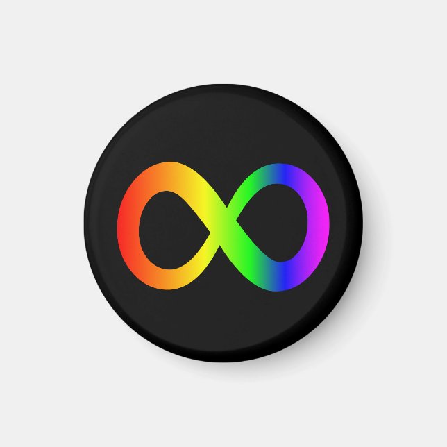 Íman Neurodiversity Rainbow Infinity Symbol Autism (Frente)