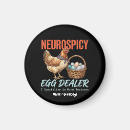 Íman Neurospicy Egg Dealer Vintage Hen Rare Textures 