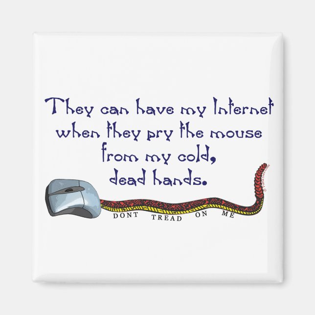 Íman Neutralidade da rede - Rasgue meu mouse (Frente)