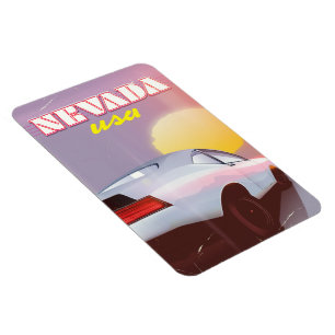 Íman Nevada EUA carro esportivo pôr do sol