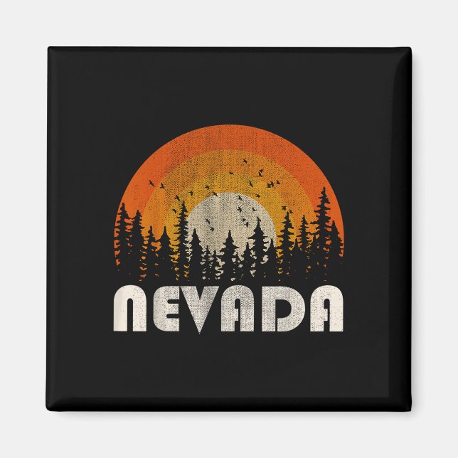 Íman Nevada - natureza engraçada vintage caminhada 60 7 (Frente)