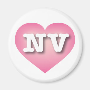 Íman Nevada Pink Fade Heart - Eu amo NV