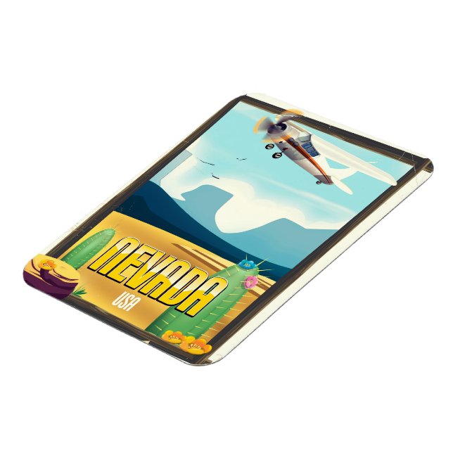 Íman Nevada USA vintage style poster de viagens. (Left Side)