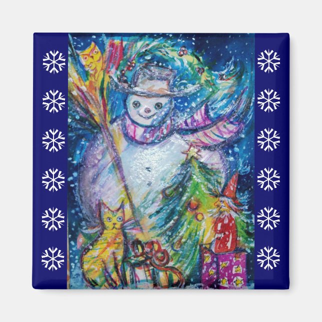 Íman NEVE,BRINQUEDOS,ÁRVORES DE NATAL Flocos de neve br (Frente)