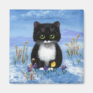 Íman Neve engraçada Creationarts do inverno do gato do