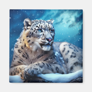 Íman Neve Leopardo Animais Selvagem Natureza Selvagem P