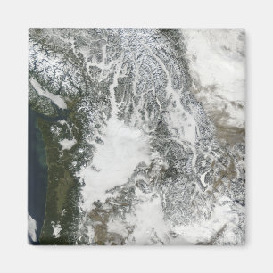 Íman Névoa e neve no noroeste pacífico (col verdadeir