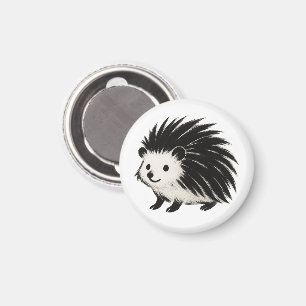 Íman Nevoeiro minimalista - Design de animal de tinta p