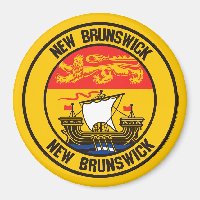 Íman New Brunswick Round Emblem (Frente)