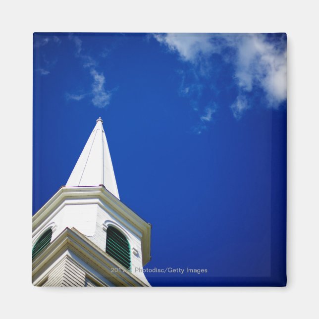 Íman New England Church Steple com céu azul (Frente)