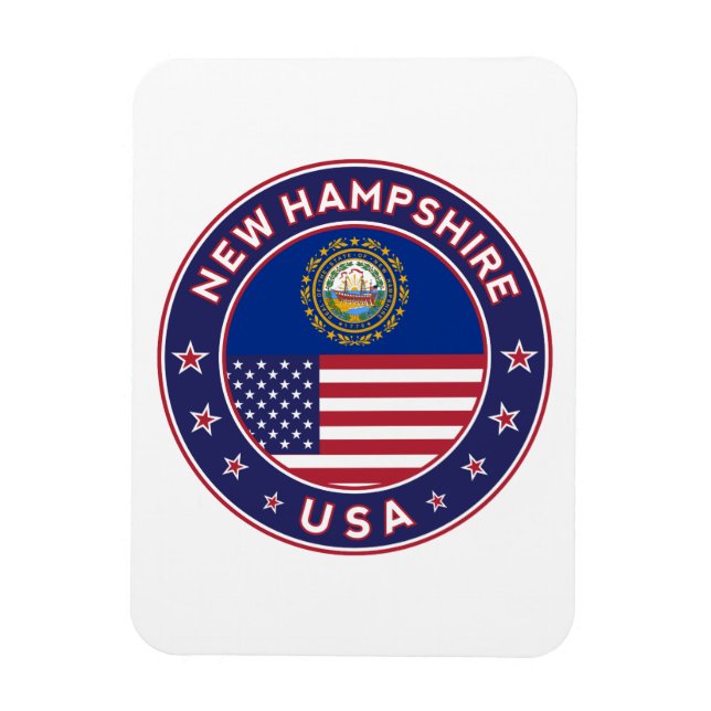 Íman New Hampshire, New Hampshire sticker, (Vertical)