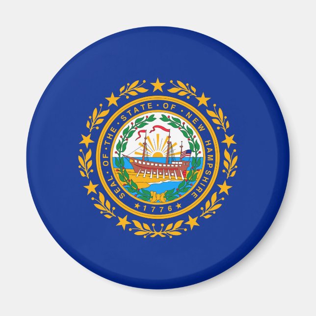 Íman New Hampshire State Flag Design (Frente)